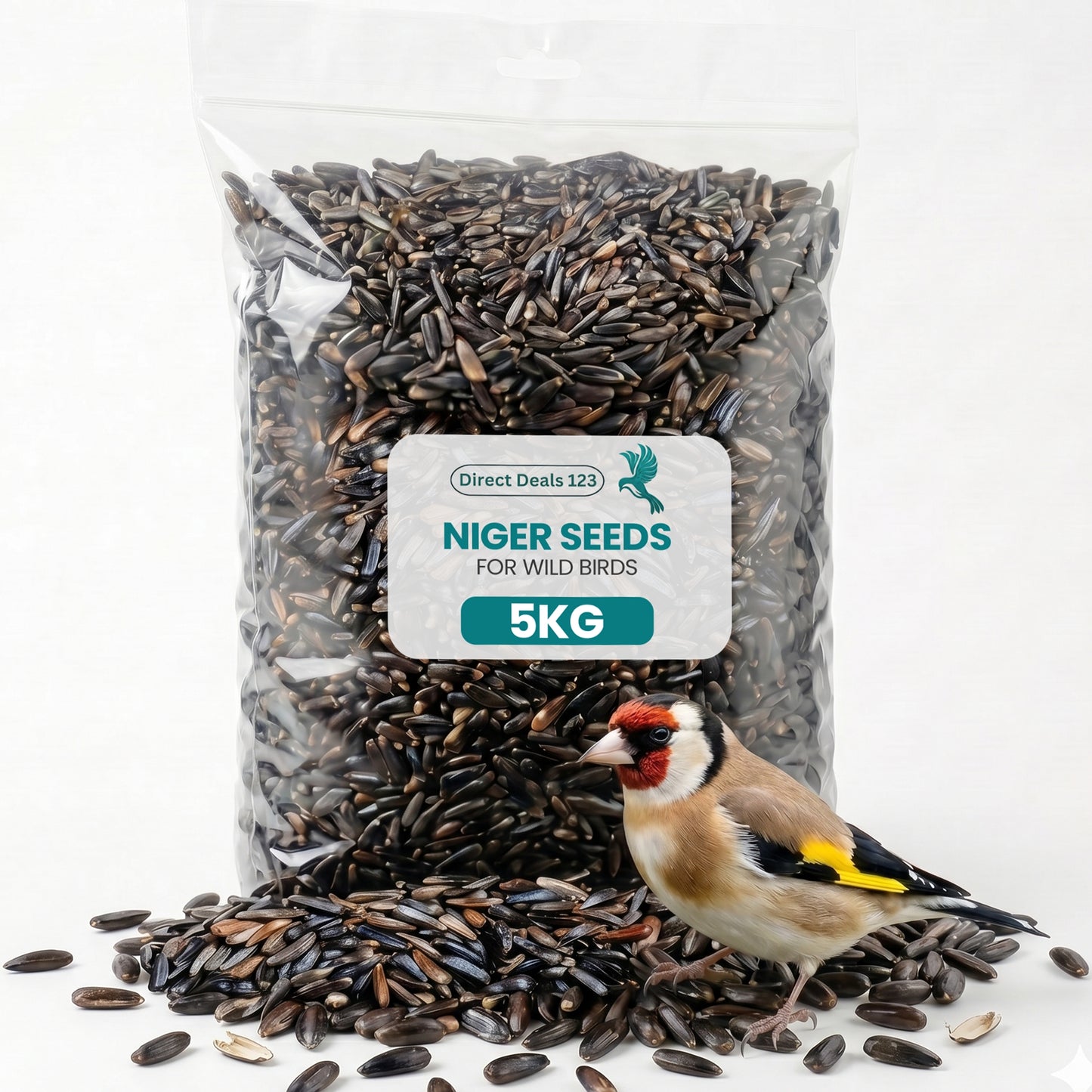 5KG BAG Direct Deals 123 High-Energy Niger Seeds for Wild Birds