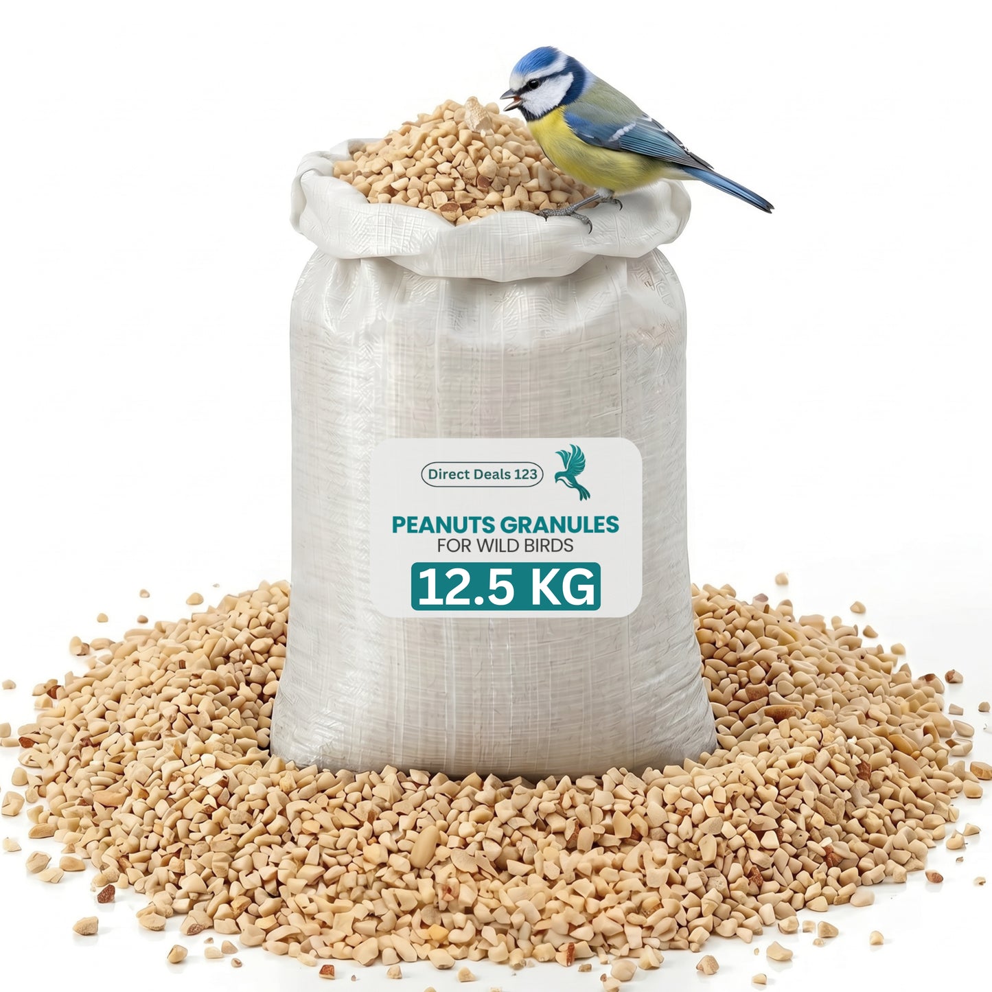 12.5KG BAG Direct Deals 123 High-Energy Peanut Granules for Wild Birds
