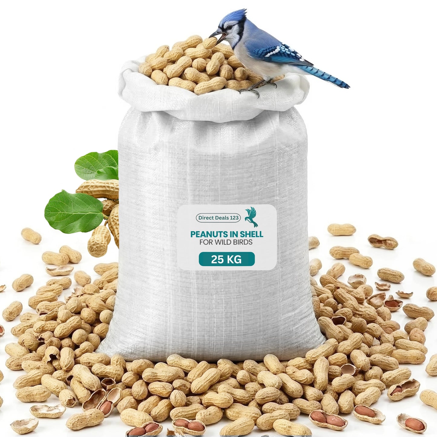 25KG BAG Direct Deals 123 High-Energy Peanuts In Shell For Wild Birds