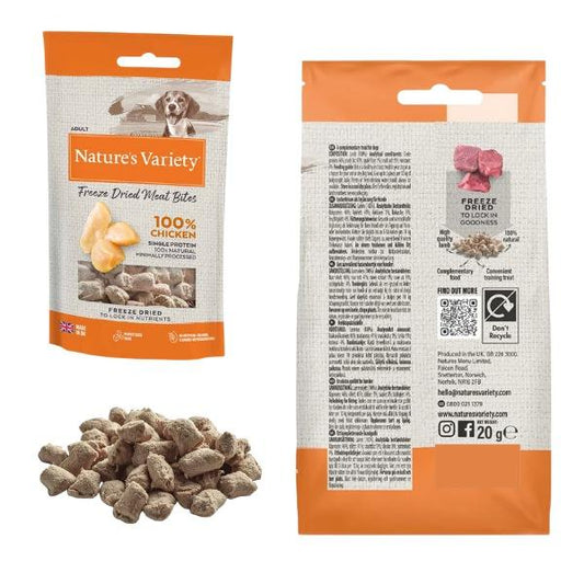 Natures Menu NATURE'S VARIETY FREEZE DRIED MEAT BITES CHICKEN (12 x 20g)