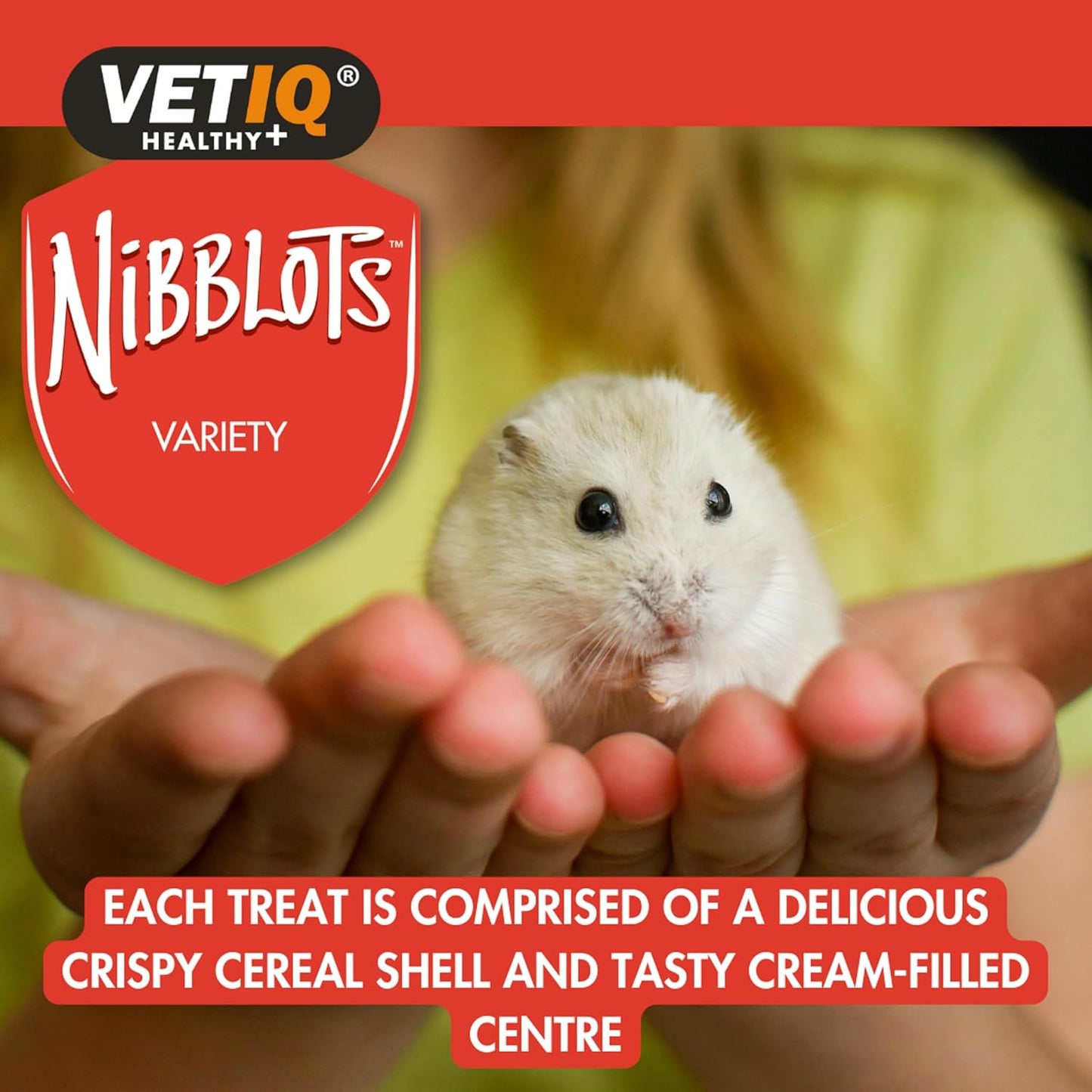 VETIQ Nibblots Treats Multi Pack with Added Vitamins in a Soft Chewy Centre for Small Animals, Suitable For Rabbits, Guinea Pigs & Hamsters, 30 g (Pack of 4)