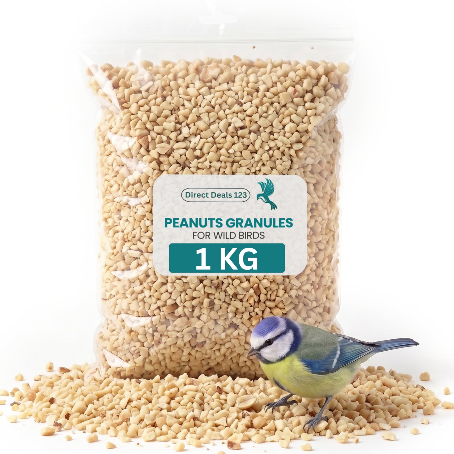 1KG BAG Direct Deals 123 High-Energy Peanut Granules for Wild Birds