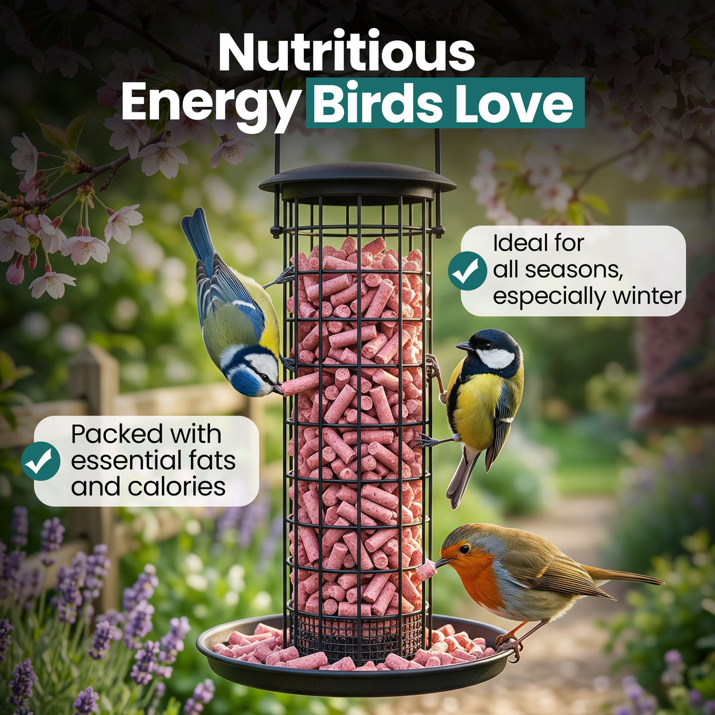 1L BAG High-Energy Berry Mix Suets for Wild Birds