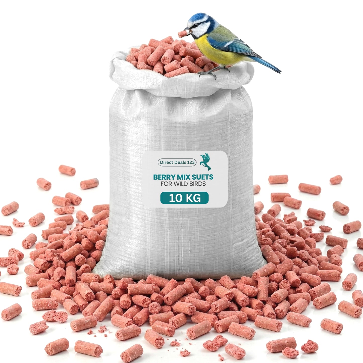 10KG BAG Direct Deals 123 High-Energy Berry Mix Suets for Wild Birds