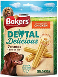 Bakers Dental Delicious with Chicken Medium Dog Treats 7 per pack Case of 6