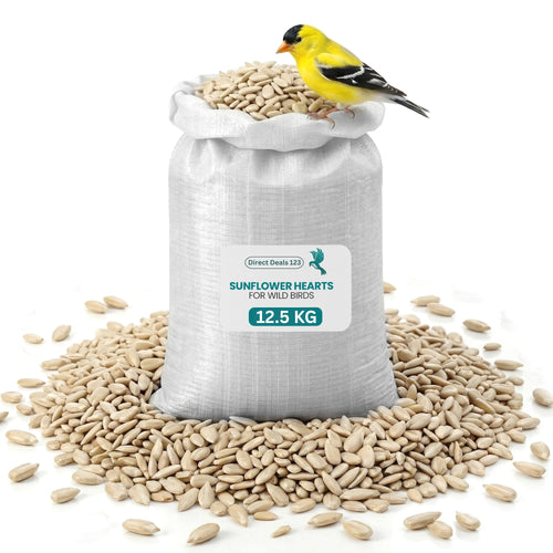 12.5 KG BAG Direct Deals 123 High Energy Sunflower Hearts for Wild Birds
