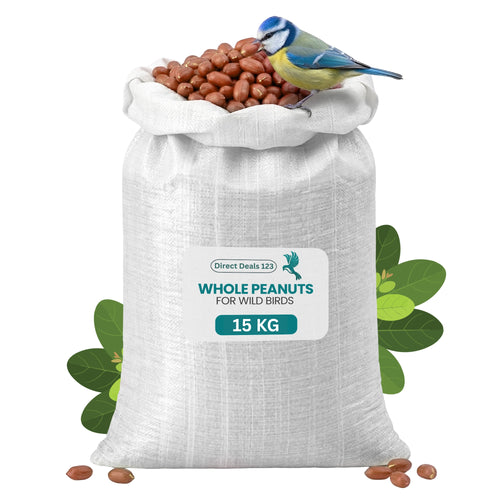 15KG BAG Direct Deals 123 High-Energy Peanuts Whole for Wild Birds