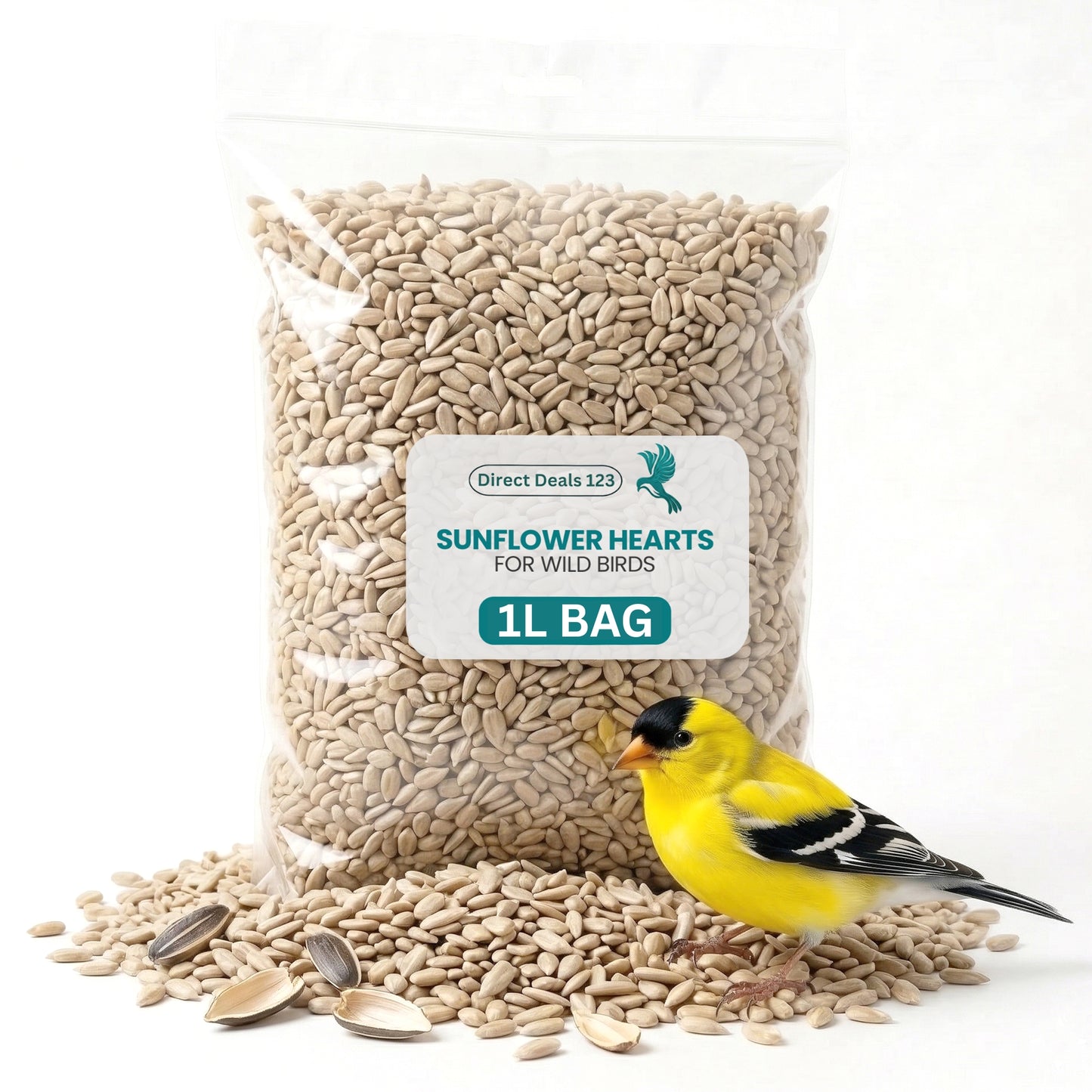 Direct Deals 123 High-Energy Sunflower Hearts for Wild Birds