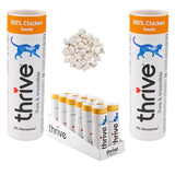 Thrive Cat Treats - 100 Percent Chicken, 12 Pack Pouches - Healthy Natural Cat Food, Grain Free High Protein Dry Cat Food, Hypoallergenic Crunchy Cat Treats, Kitten Food, Training Snacks for Cats