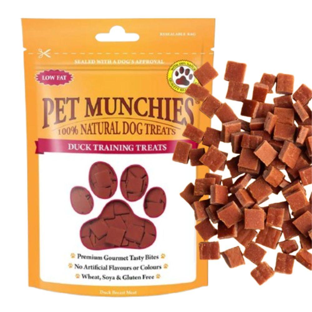 Pet Munchies – Duck Dog Training Treats, Pack Of 3 x 50g, Grain Free, Natural Real Meat – Dog Treats – Low Fat, High Protein, Ideal For Training