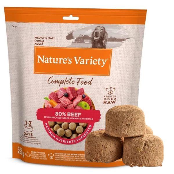 Nature's Variety Complete Freezed Dried Food Beef for Dogs Mini and Small -250 g