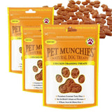 Pet Munchies Chicken Dog Training Treats, 3 x 50g Grain Free Tasty Bites with Natural Real Meat, Low Fat High Protein