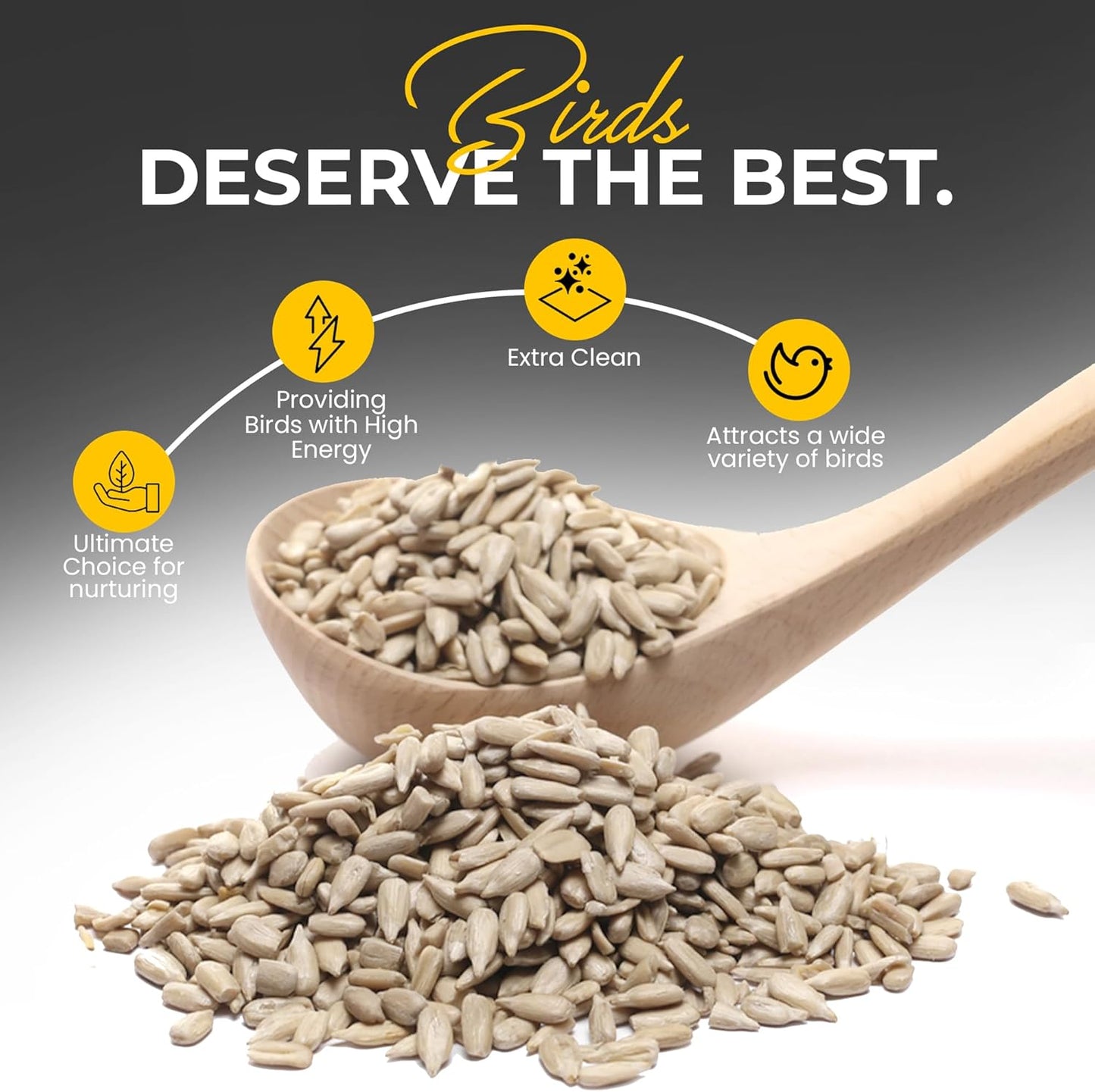 Direct Deals 123 High-Energy Sunflower Hearts for Wild Birds