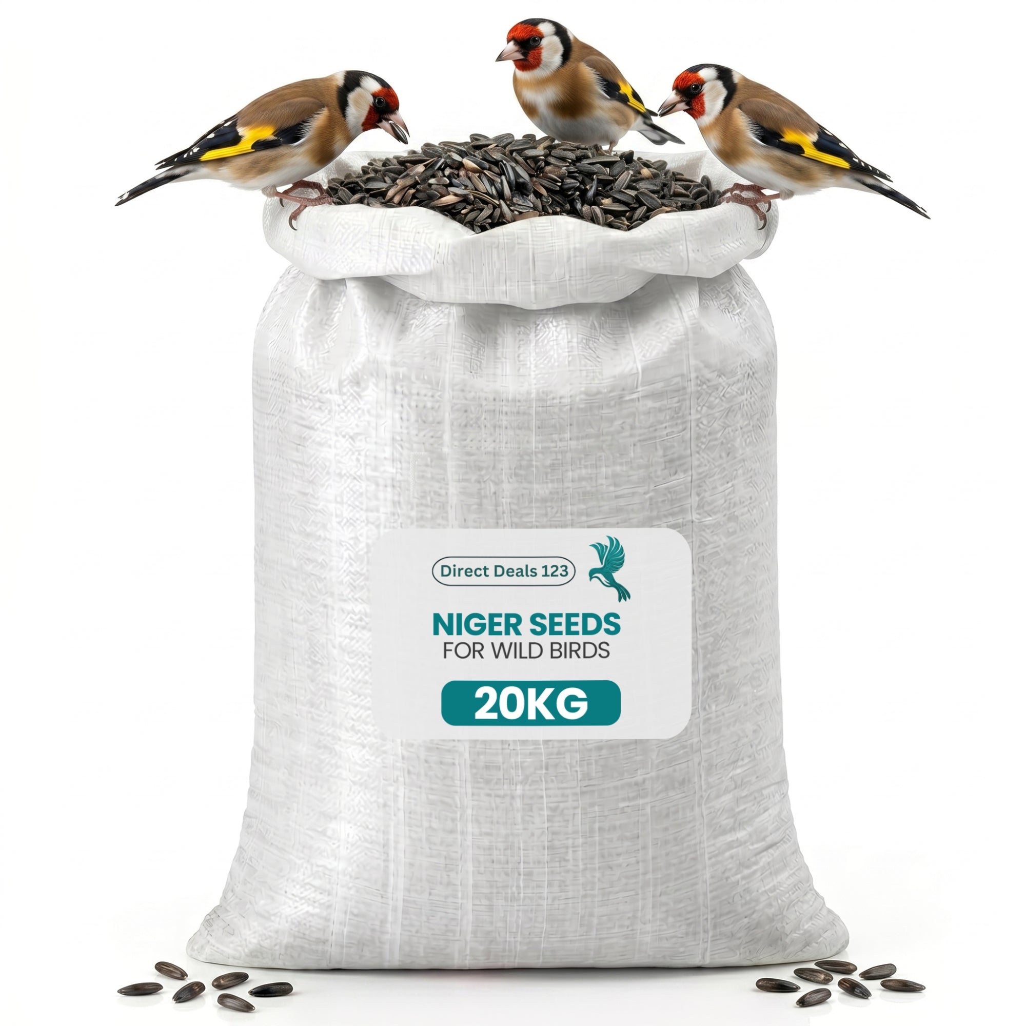 20KG BAG Direct Deals 123 High-Energy Niger Seeds for Wild Birds