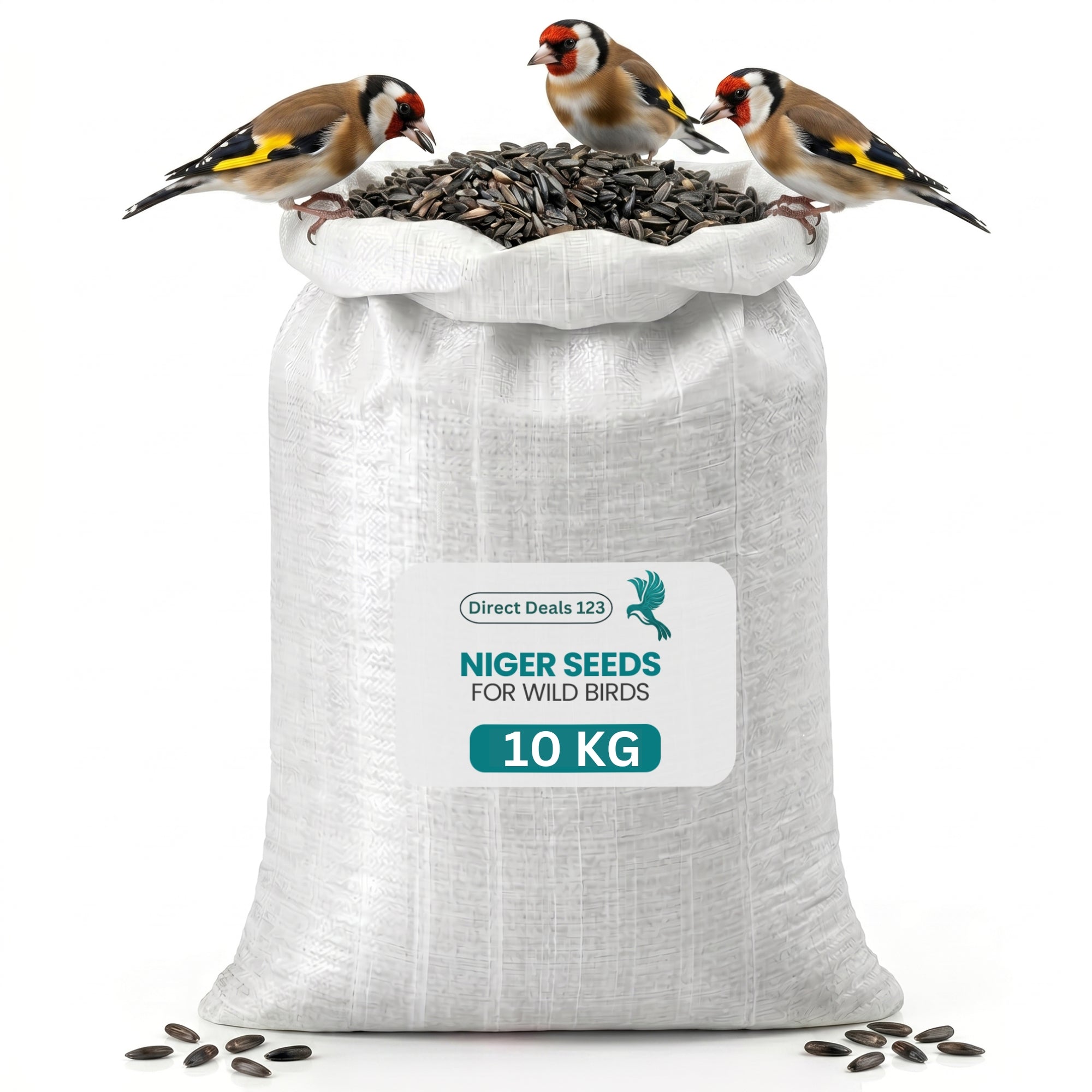 10KG BAG Direct Deals 123 High-Energy Niger Seeds for Wild Birds