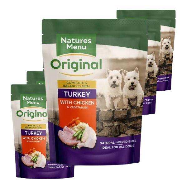 Nature's Menu: 8 x 300g Pouches of Turkey & Chicken for Dogs (Multi Pack)