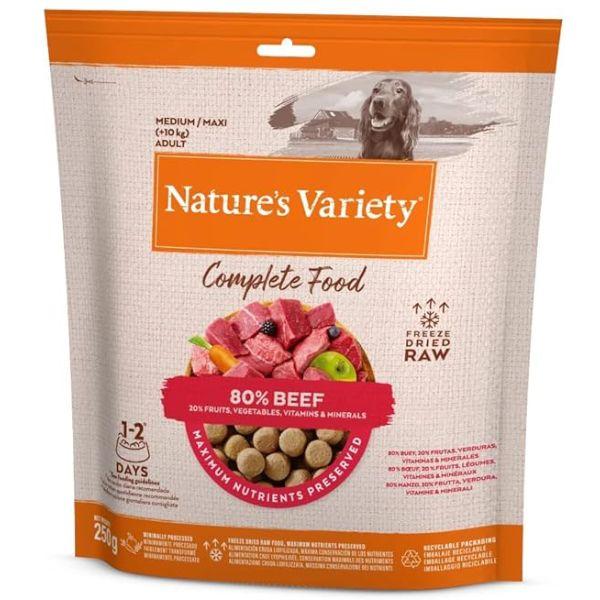 Nature's Variety Complete Freezed Dried Food Beef for Dogs Mini and Small -250 g