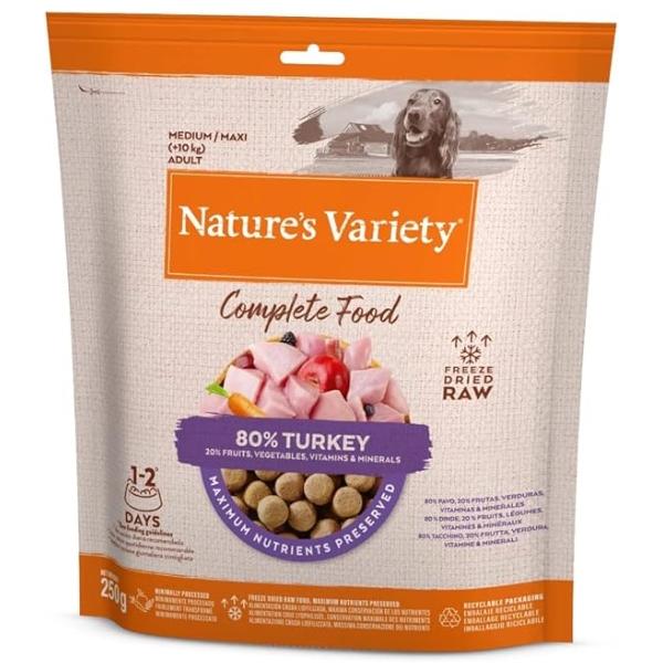 Nature's Variety Complete Freezed Dried Food Turkey for Dogs -250 g