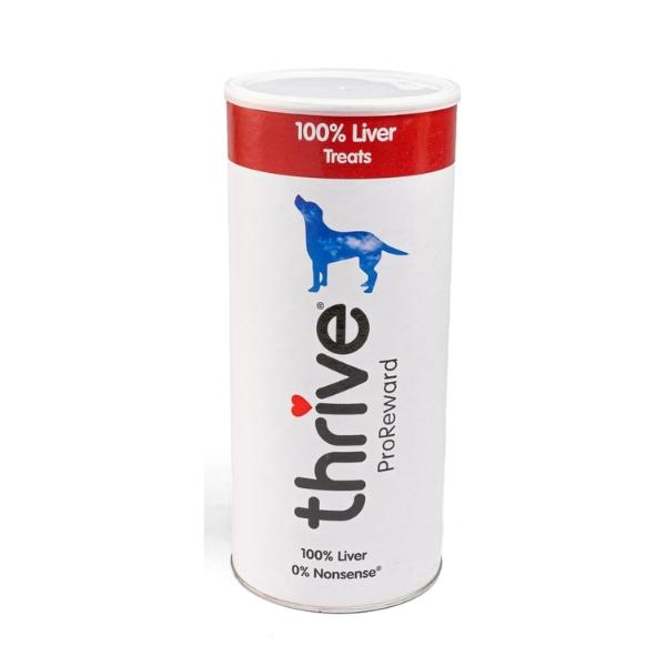 Thrive Pro Reward Dog Treats 4x60g Beef Liver Pack High Protein Natural Training Treats Healthy Dog Snacks Grain Free Hypoallergenic Pet Food Tasty Puppy Training Reward Treats for Dogs