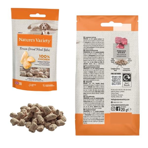 Natures Menu NATURE'S VARIETY FREEZE DRIED MEAT BITES CHICKEN (12 x 20g)