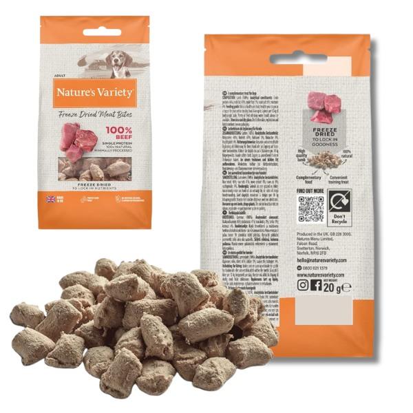 Natures Menu NATURE'S VARIETY FREEZE DRIED MEAT BITES BEEF (12 x 20g)