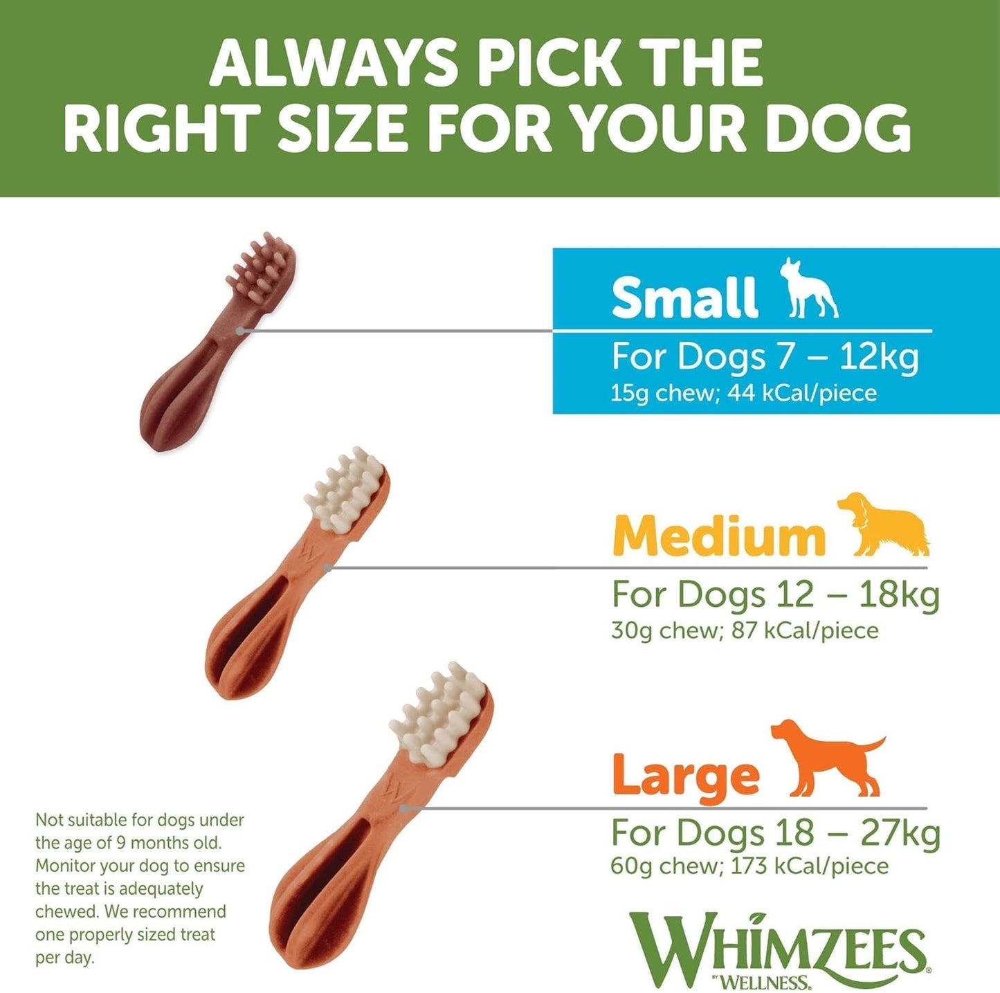 WHIMZEES Variety Box Dental S, 56 Pieces – Mixed Shapes, Size S, Dog Chews for Small Breeds, Natural and Grain Free