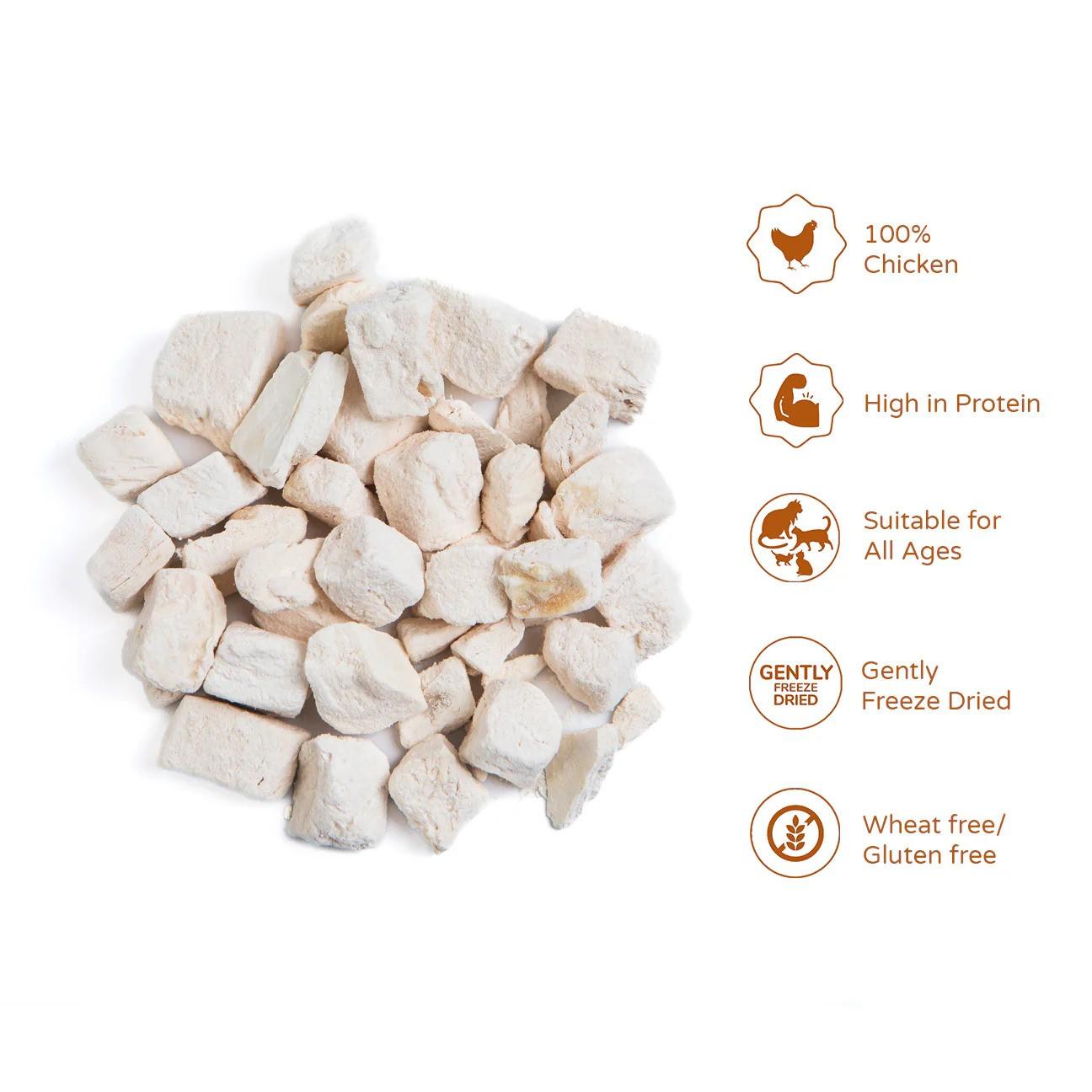 Thrive Cat Treats 170g Chicken MaxiTube – Healthy Natural Freeze Dried Cat Food, Pure Chicken Breast, Grain Free High Protein Kitten Food, Hypoallergenic Crunchy Cat Snacks, Nutritious Training Treats for Cats