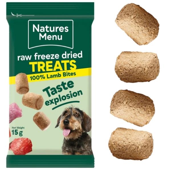 Nature's Variety Freeze-Dried Meat Bites Multi-Pack (12 x 15g) - Chicken 100%, Beef 100%, Lamb 100%, Turkey 100%