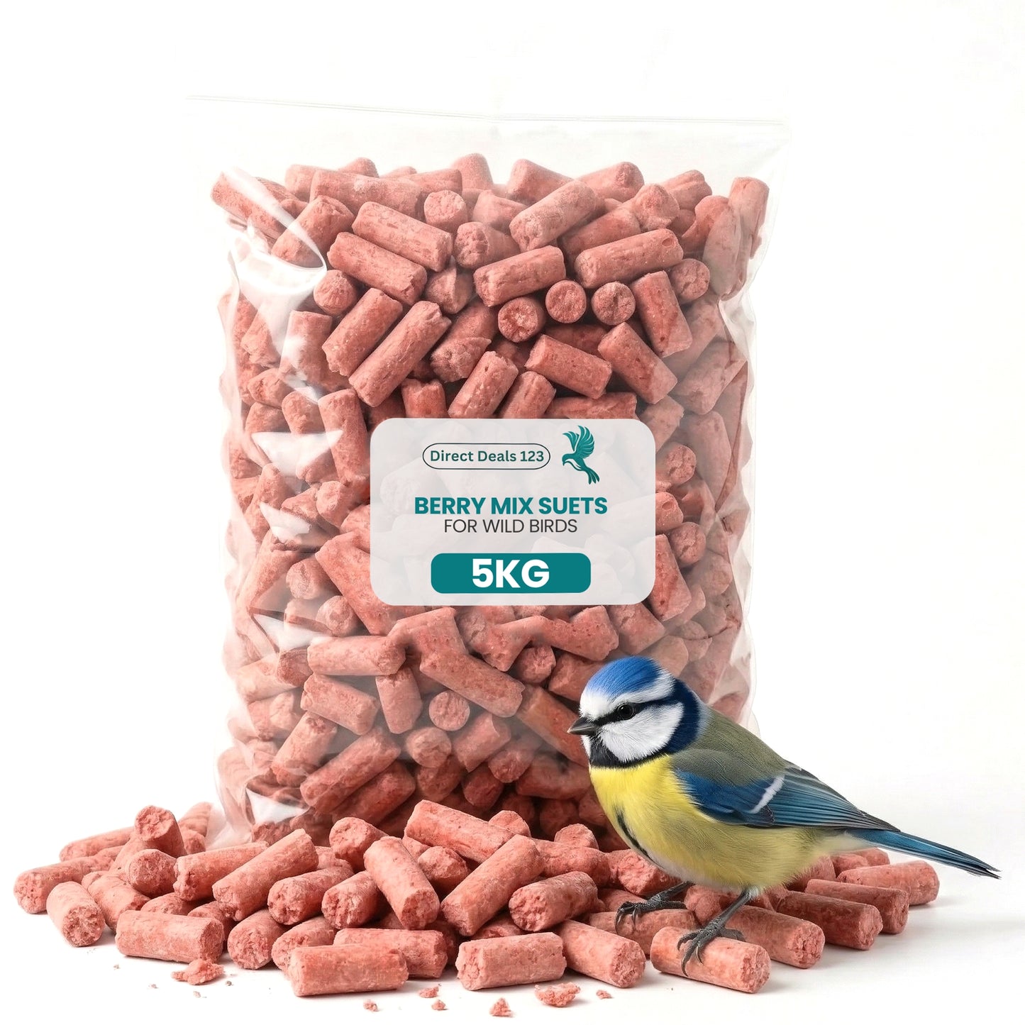 5KG BAG Direct Deals 123 High-Energy Berry Mix Suets for Wild Birds