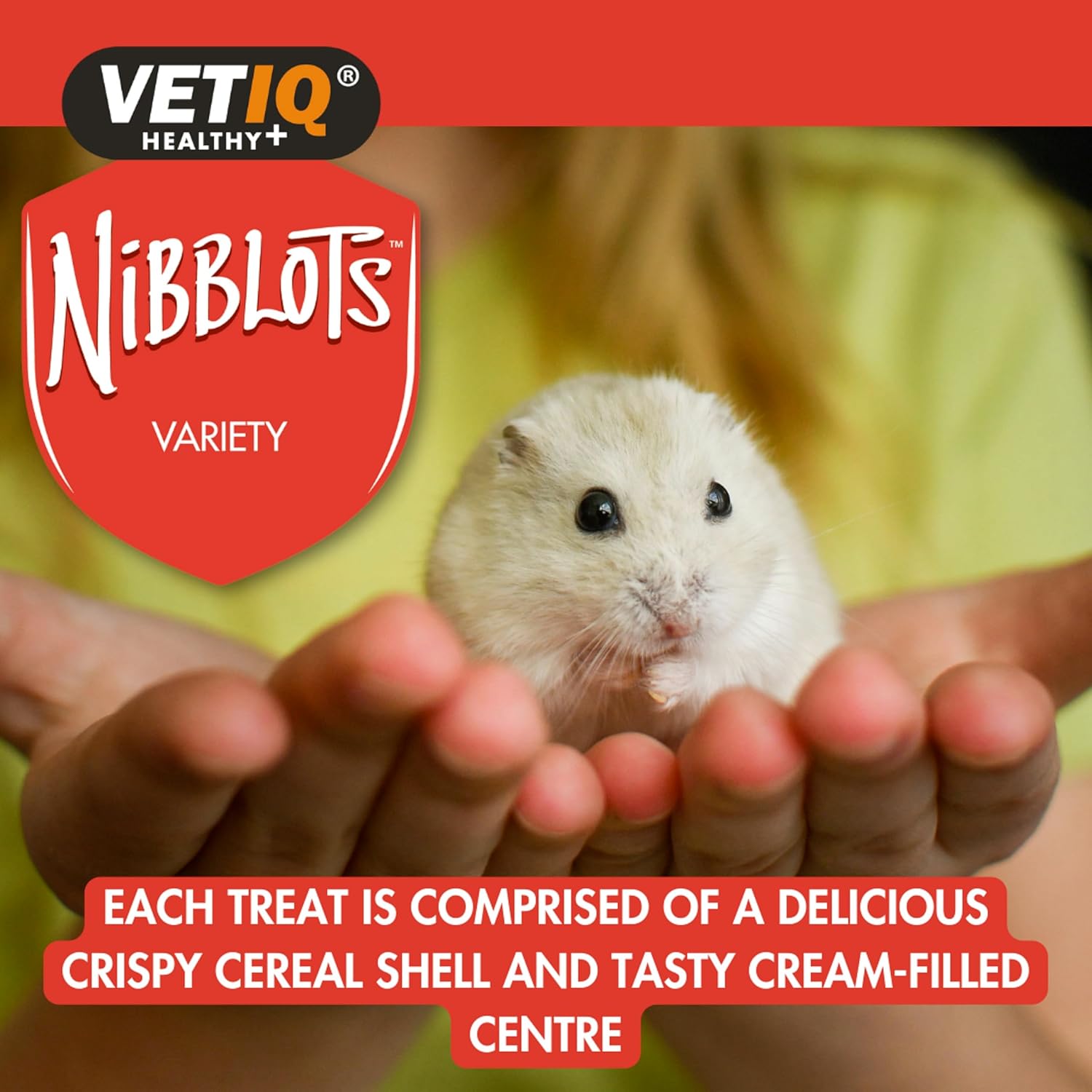 VETIQ Nibblots Treats Multi Pack with Added Vitamins in a Soft Chewy Centre for Small Animals, Suitable For Rabbits, Guinea Pigs & Hamsters, 30 g (Pack of 4)