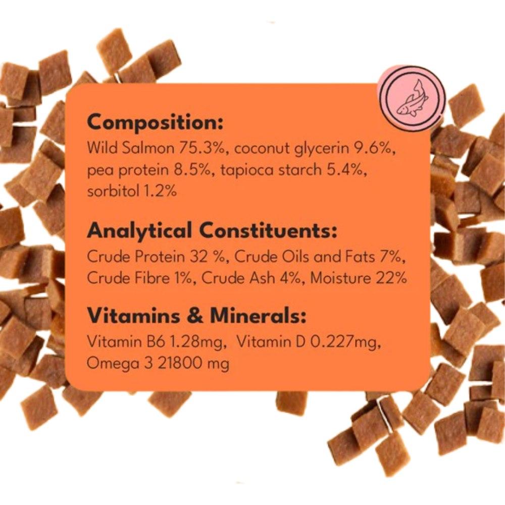 Pet Munchies Wild Salmon Dog Training Treats, Pack of 3 x 50g each, Grain Free Tasty Bites with Natural Real Meat