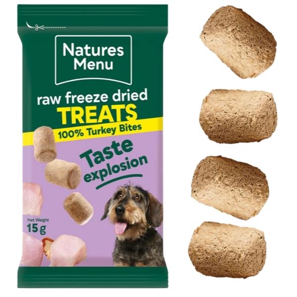 Nature's Variety Freeze-Dried Meat Bites Multi-Pack (12 x 15g) - Chicken 100%, Beef 100%, Lamb 100%, Turkey 100%
