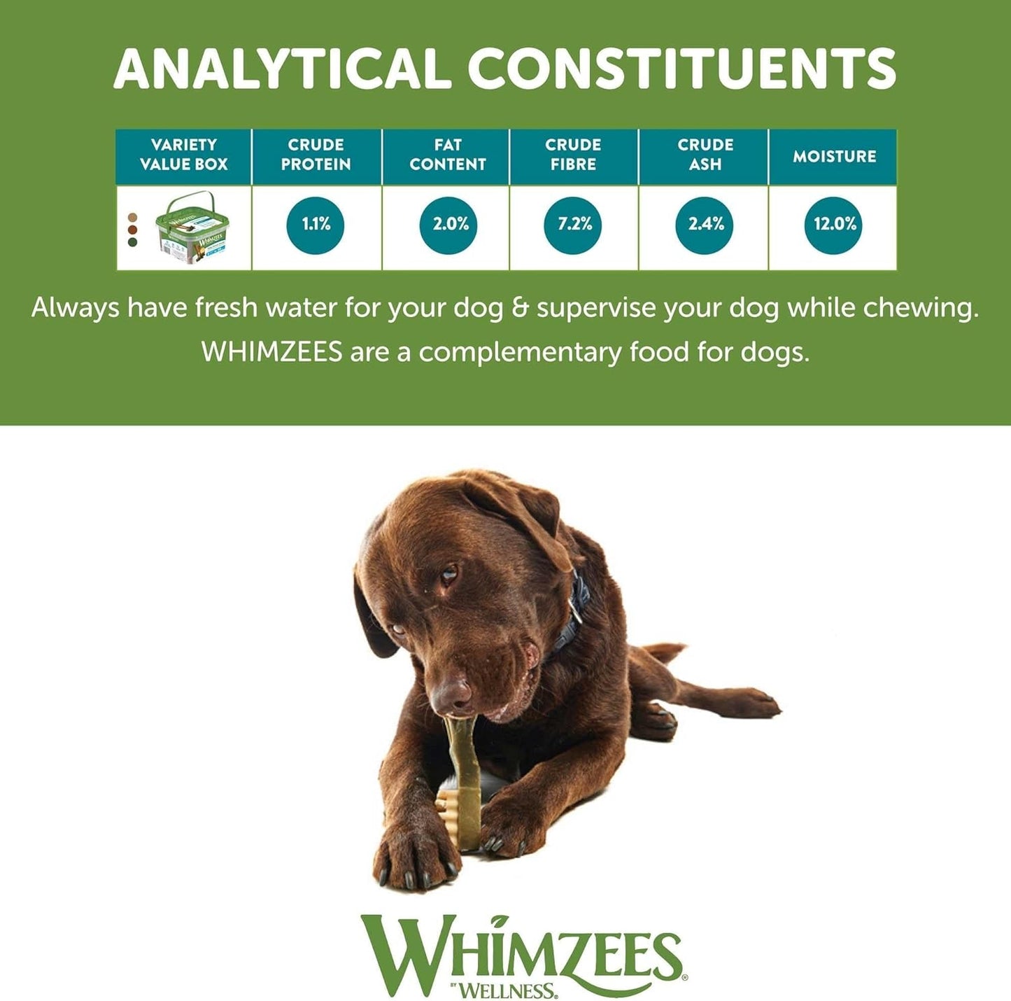WHIMZEES Variety Box Dental S, 56 Pieces – Mixed Shapes, Size S, Dog Chews for Small Breeds, Natural and Grain Free