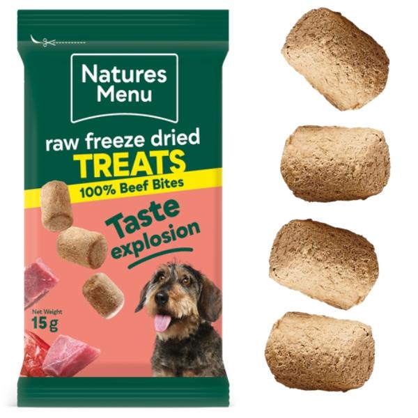 Nature's Variety Freeze-Dried Meat Bites Multi-Pack (12 x 15g) - Chicken 100%, Beef 100%, Lamb 100%, Turkey 100%