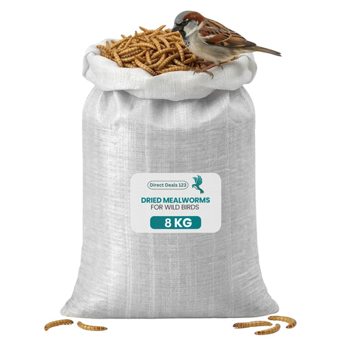 8KG BAG Direct Deals 123 High-Energy Meal Worms for Wild Birds