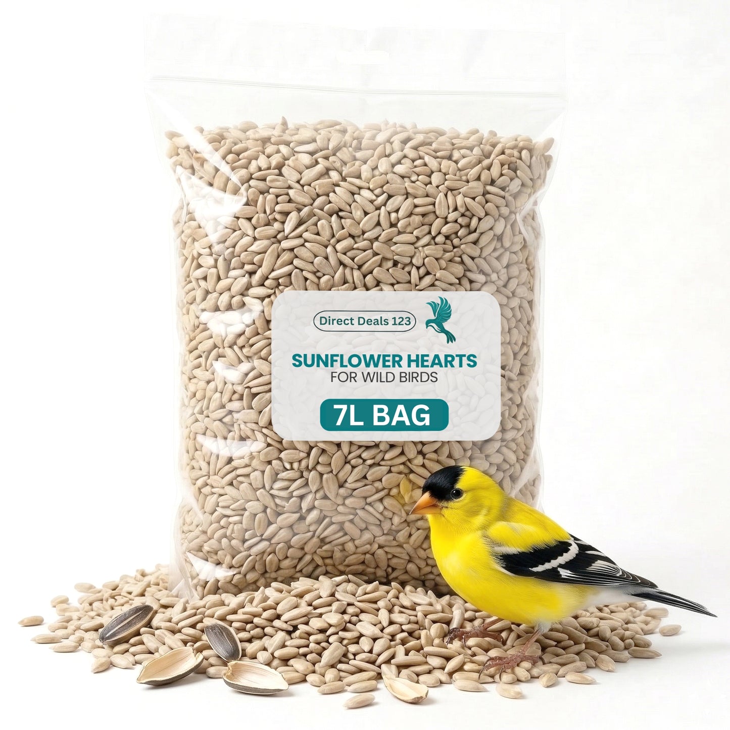 Direct Deals 123 High-Energy Sunflower Hearts for Wild Birds