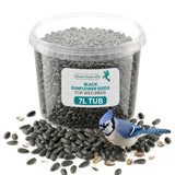 7L TUB Direct Deals 123 High-Energy Black Sunflower Seeds for Wild Birds