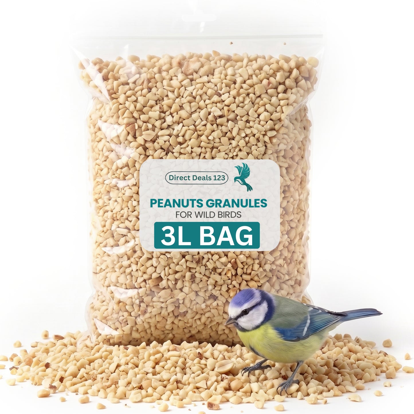 3L BAG Direct Deals 123 High-Energy Peanut Granules for Wild Birds