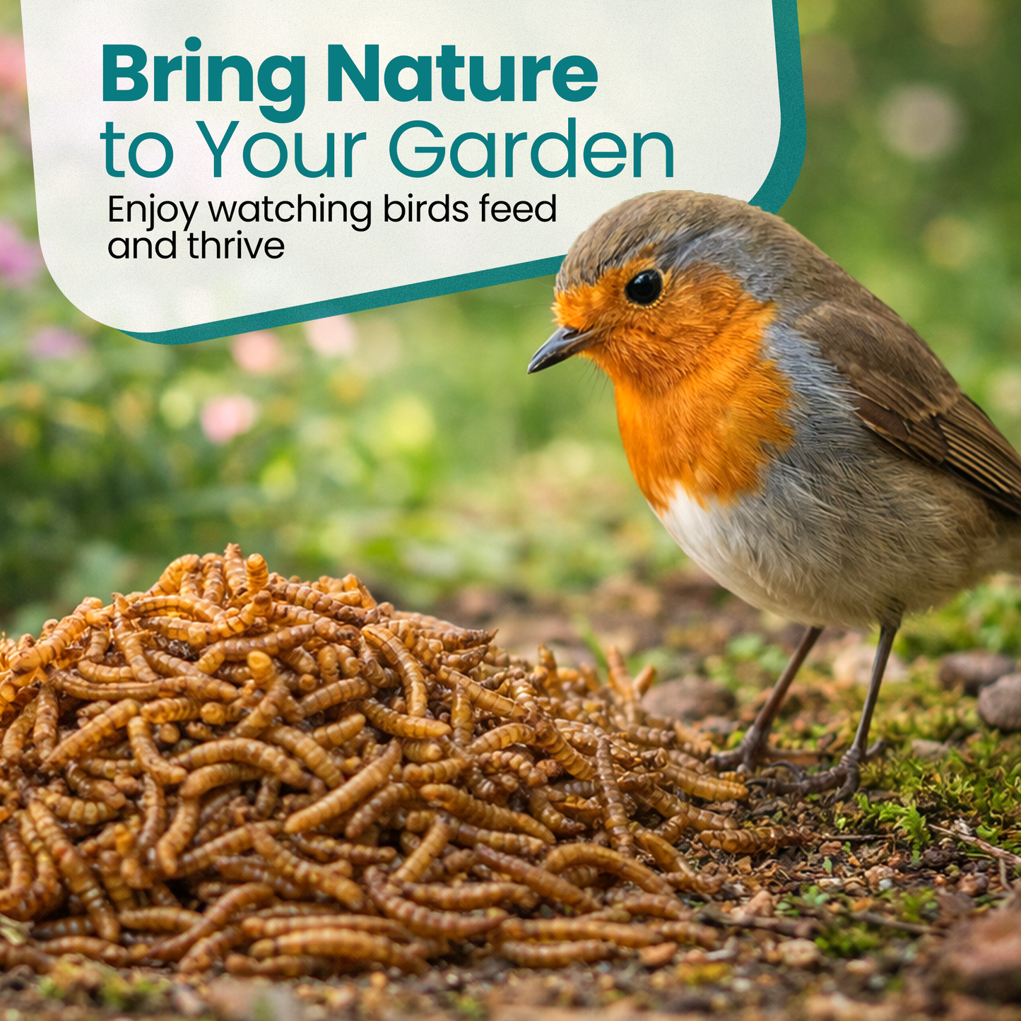 2KG BAG Direct Deals 123 High-Energy Meal Worms for Wild Birds