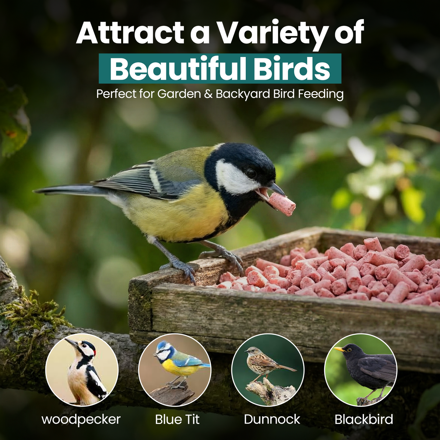 1L BAG High-Energy Berry Mix Suets for Wild Birds