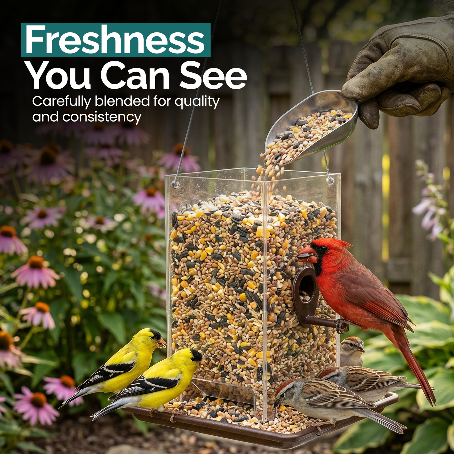 1KG BAG Direct Deals 123 High-Energy No Mess Mix Seeds for Wild Birds