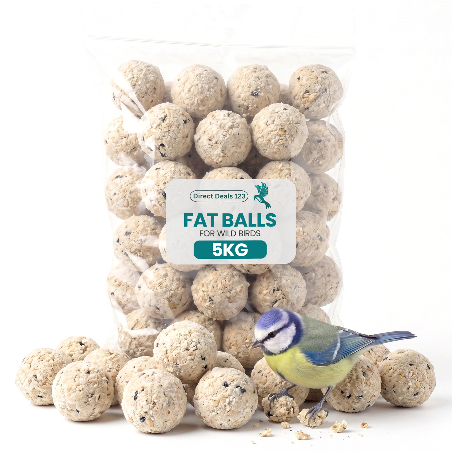 5KG BAG Direct Deals 123 High-Energy Fat Balls for Wild Birds