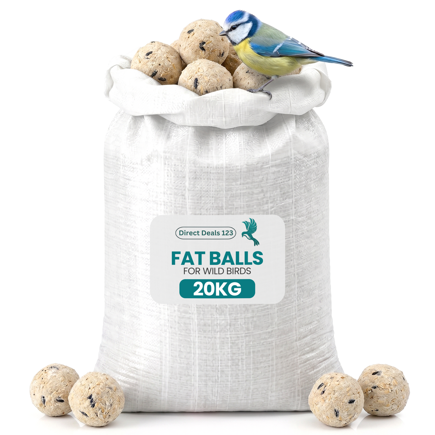 20KG BAG Direct Deals 123 High-Energy Fat Balls for Wild Birds