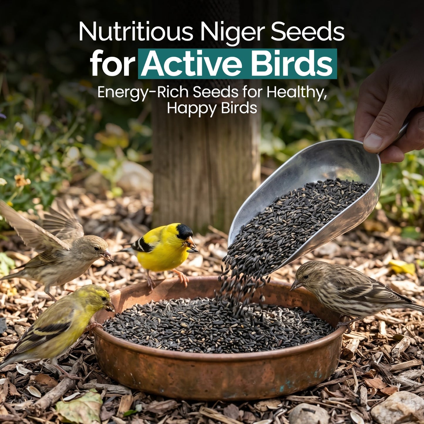 10KG BAG Direct Deals 123 High-Energy Niger Seeds for Wild Birds