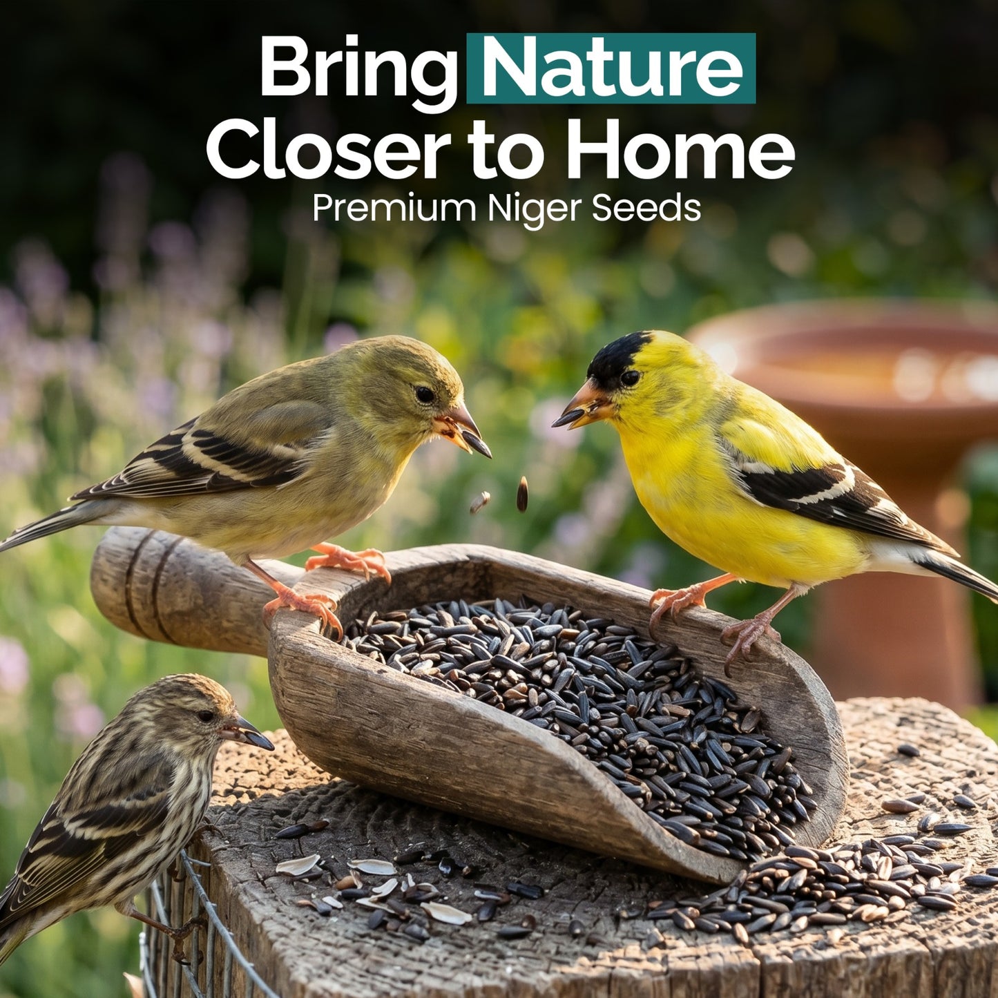 10KG BAG Direct Deals 123 High-Energy Niger Seeds for Wild Birds
