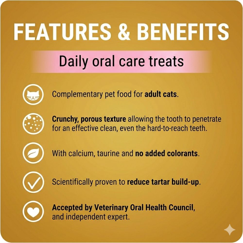 PURINA Dentalife Dental Treats for Cats | Pack of 2 | Chicken and Salmon